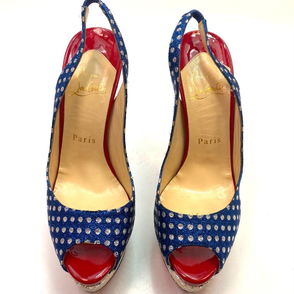 🌷❤️‍🔥SPRING SALE 🔥 FINAL PRICE🌷💥Christian Louboutin Lady Peep 150 Sling 36 - Picture 2 of 9